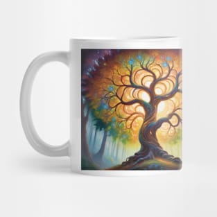 Iridescent Majesty: Ethereal Beauty of a Meticulously Painted Tree (406) Mug